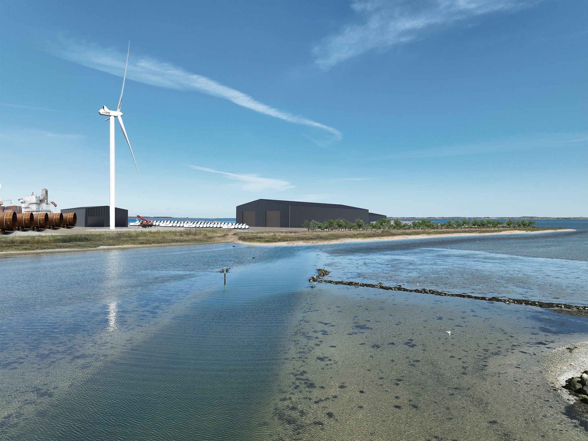 landscape visualization of the Odense Havn waterfront expansion